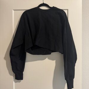 Champion Black Cropped Sweatshirt